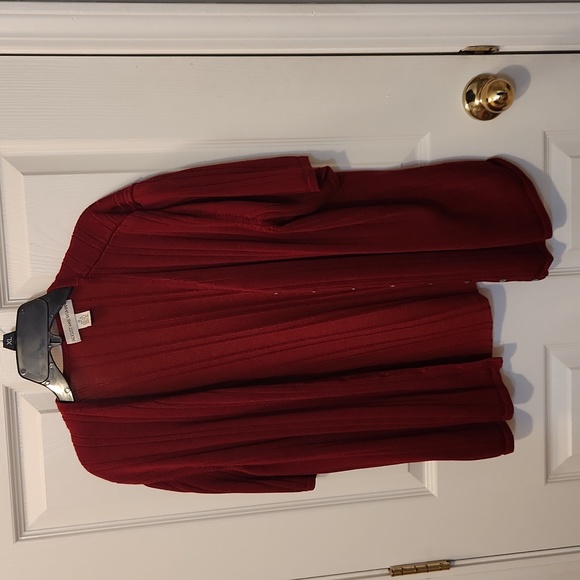 August Max Vintage 2 piece top set cardigan rib texture size 1x - Picture 7 of 11